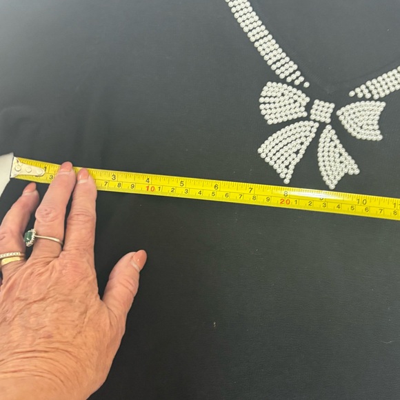 Pink Poodle black 3/4 sleeve pullover sweater - Picture 8 of 11